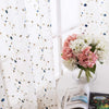 Floral Sheer Curtains Embroidered for Girls Room Rose Buds Retro Voile Curtain Panels