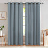 Microfiber Linen Textured Curtains for Living Room Window Drapes for Bedroom Panels Bronze Grommet 2 Panels