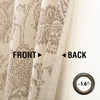 TIA // Paisley Scroll Design Linen Blend Curtains Grommet