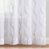 Sheer Curtains for Bedroom Floral Embroidered Sheers for Living Room Embroidery Voile Grommet Window Curtain 2 Panels