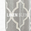 YUKI // Linen Blend Moroccan Tile Curtains Grommet Top Design 2 Panels