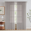 JINCHAN Linen Curtains for Living Room Drapes Rod Pocket Back Tab Beige Linen Blend Farmhouse Curtains Window Treatments for Bedroom Patio Door 2 Panels 84 Inches Crude