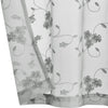 Tier Curtains White 24 Inch Length Kitchen Cafe Floral Embroidered Sheer Window Curtain Set for Bathroom Semi Sheer Curtains Voile Floral Drapes Rod Pocket 2 Panels