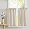 Kitchen Curtains Tier Curtains for Living Room Linen Textured Cafe Curtains for Bathroom Farmhouse Country Light Filtering Short Window Curtain Set Rod Pocket 2 Panels