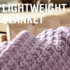 Cable Knit Throw Blanket 45" x 70" Soft Lightweight Blanket for Bed Couch Sofa Warm Farmhouse Decor All Seasons