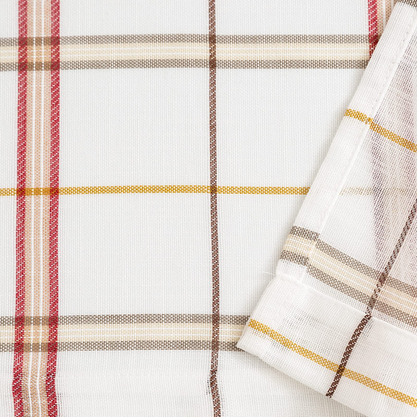 Kitchen Curtains Buffalo Plaid Sheer Tier Curtains Gingham Checkered Cafe Curtains Classic Farmhouse Woven Rustic Striped Drapes for Bathroom Laundry Room RV 2 Panels
