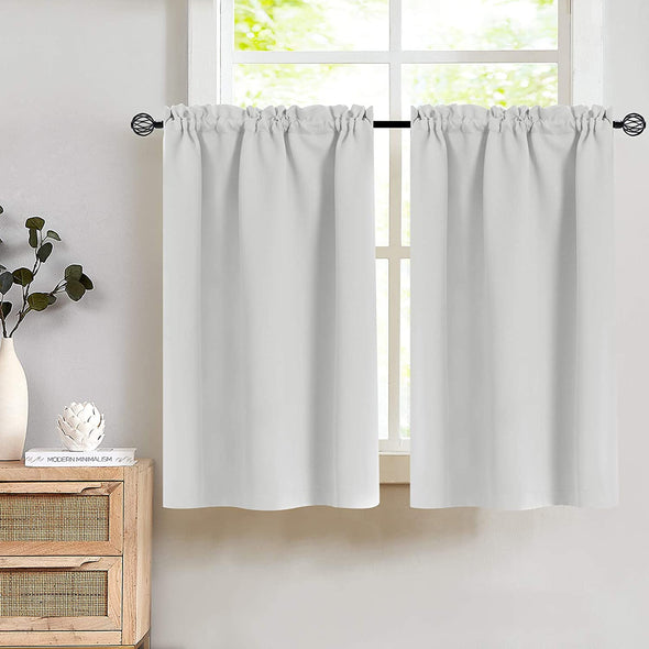 Kitchen Curtains Tier Curtains Window Curtain Set Cafe Curtains 2 Panels for Living Room Darkening Bedroom Bathroom